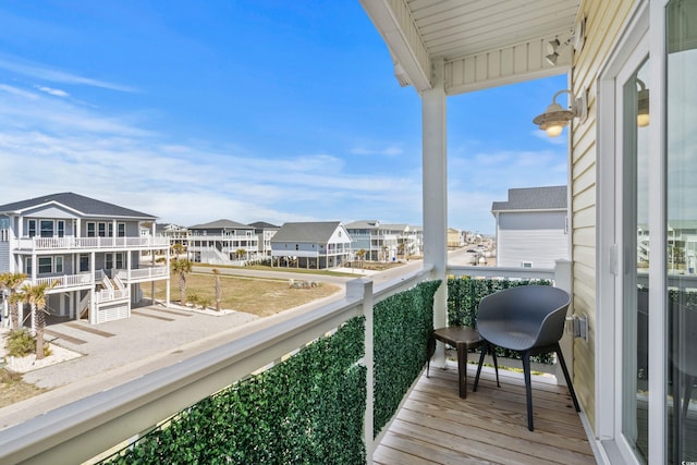 balcony with a residential view