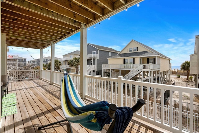 deck featuring a residential view