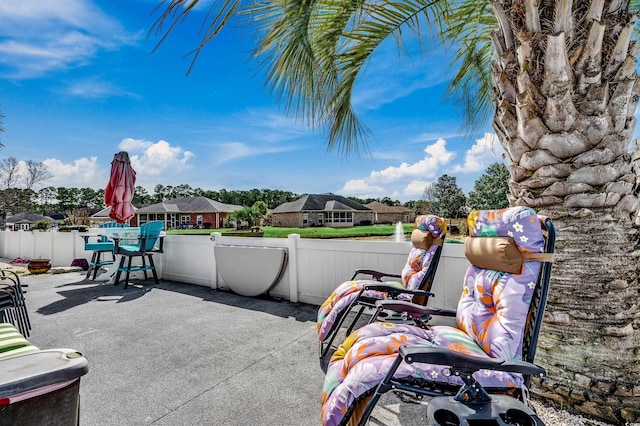 view of patio / terrace with fence