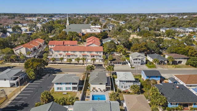 aerial view with a residential view