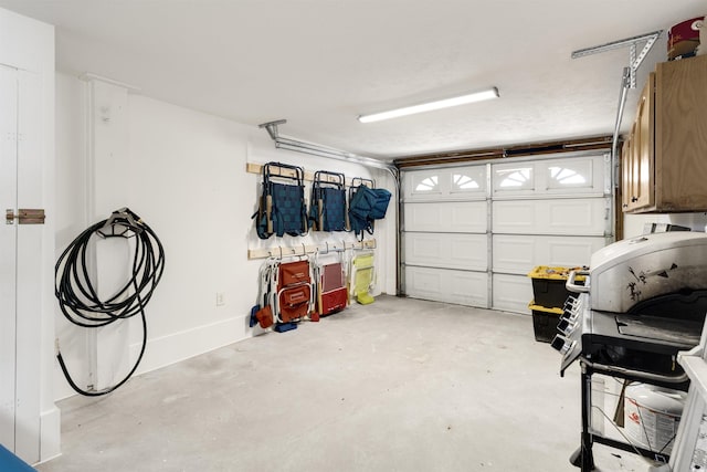 garage with baseboards