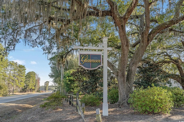 view of community sign