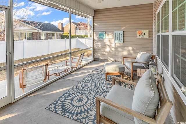 view of sunroom / solarium