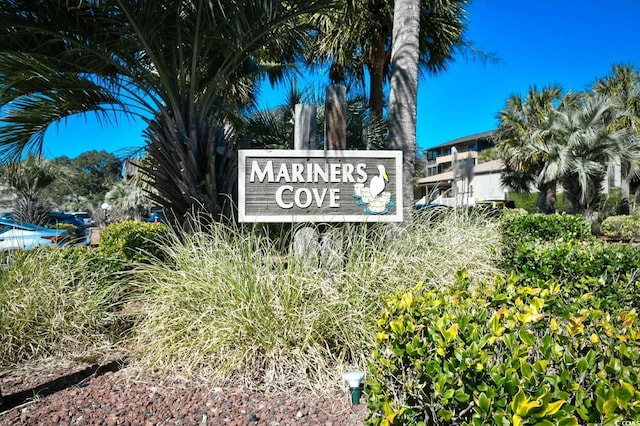 view of community sign