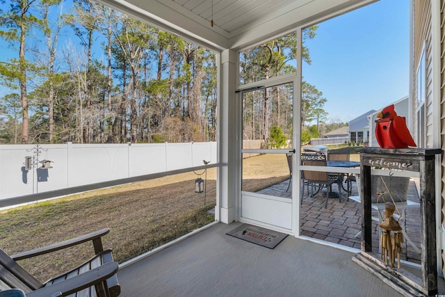 view of sunroom / solarium