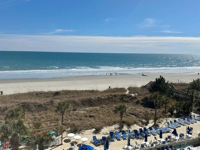 property view of water with a view of the beach