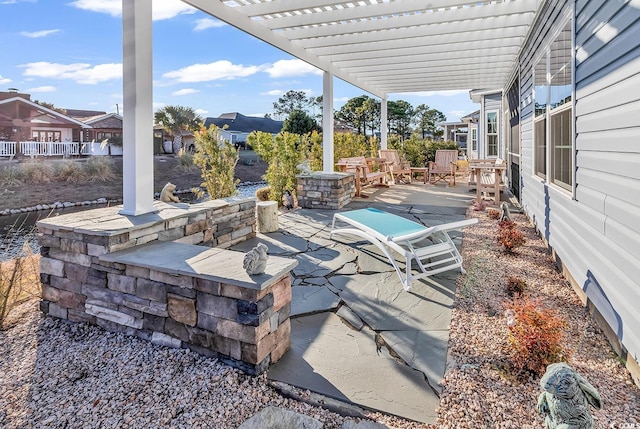 view of patio / terrace with a pergola