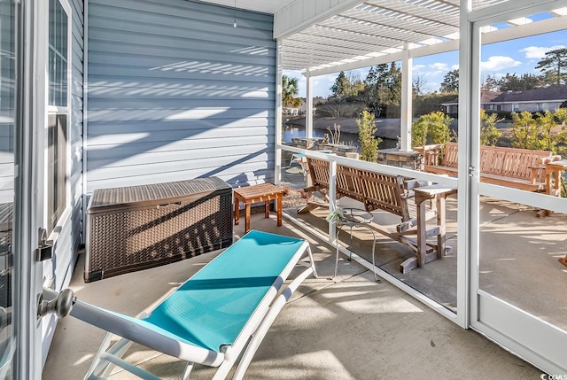 view of sunroom