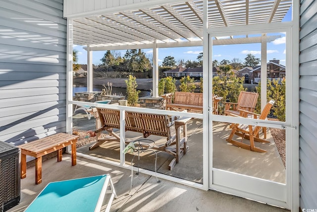 view of sunroom