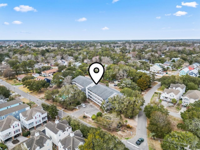 aerial view with a residential view