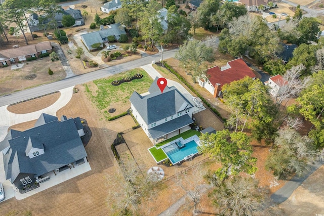 bird's eye view featuring a residential view