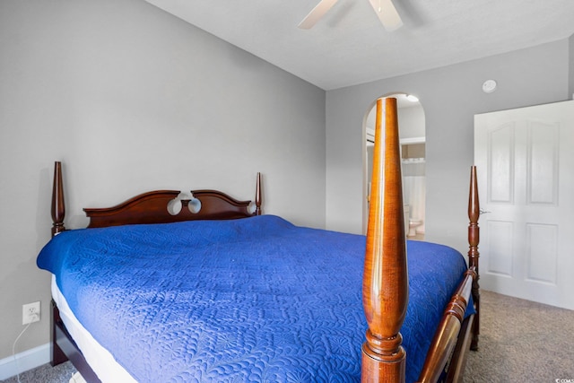4503 W Harbour Ct Unit S-6, Little River, SC 29566 - carpeted bedroom with a ceiling fan and baseboards
