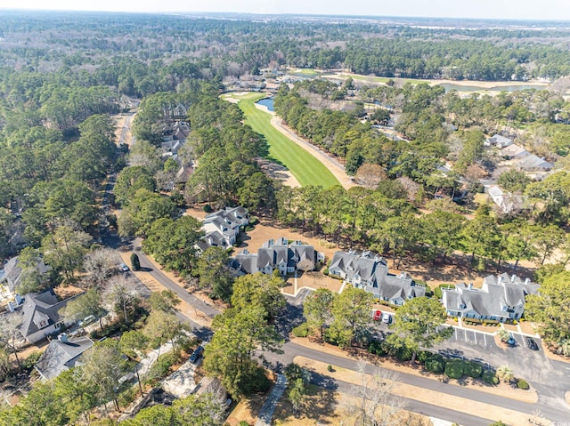 aerial view with a wooded view