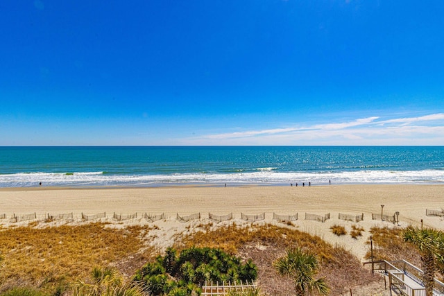 water view featuring a beach view