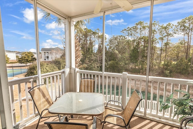 view of sunroom