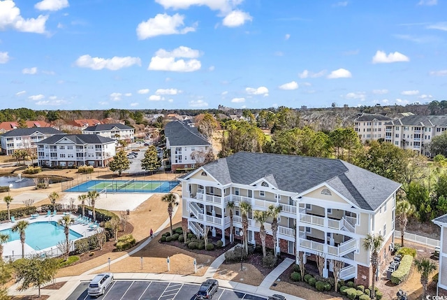 birds eye view of property featuring a residential view