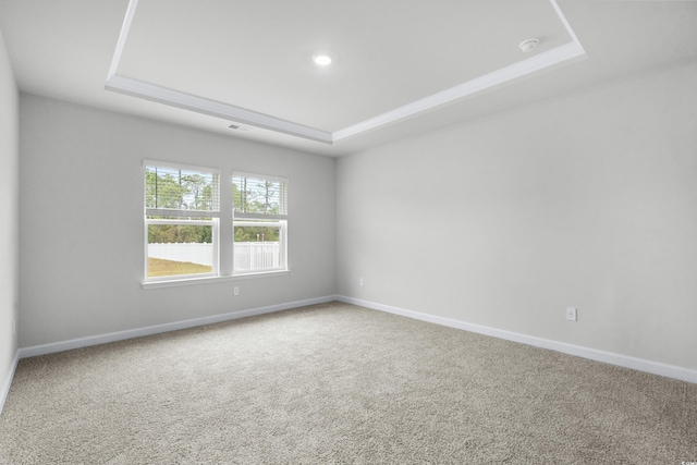 4295 Falls Oaks St, Myrtle Beach, SC 29579 - empty room featuring carpet flooring, a raised ceiling, baseboards, and visible vents