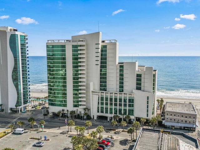 201 S Ocean Blvd Unit 217, Myrtle Beach, SC 29577 - view of building exterior featuring view of water and beach