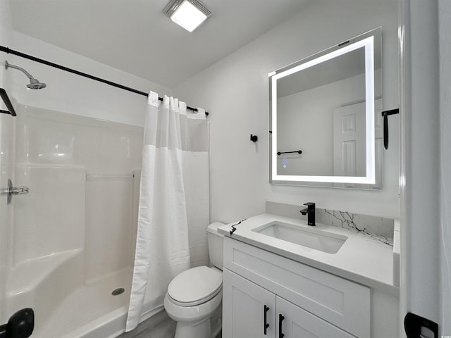 5000 Windsor Green Way Unit 204, Myrtle Beach, SC 29579 - full bathroom featuring toilet, a shower stall, and vanity