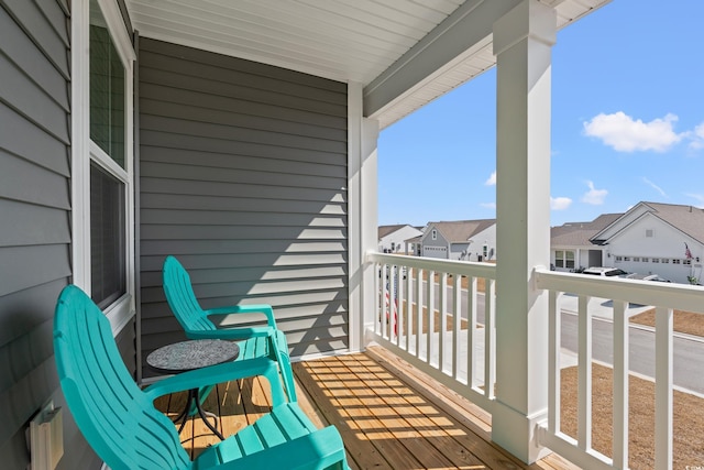 balcony with a residential view