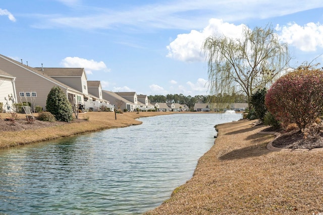 view of water feature featuring a residential view