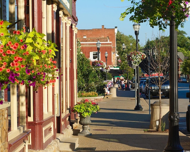 exterior space featuring street lights