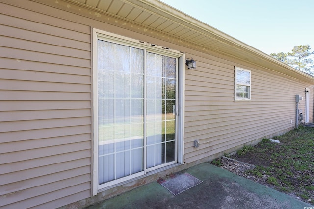 view of doorway to property