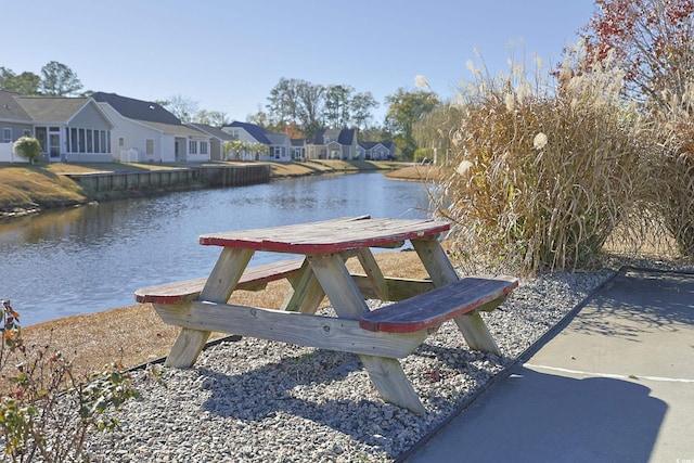 surrounding community with a residential view and a water view