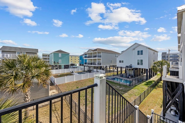 balcony with a residential view