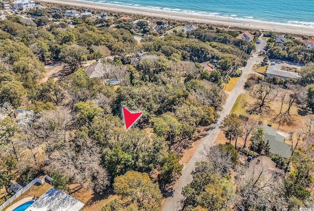 410 44th Ave N, Myrtle Beach, SC 29577 - drone / aerial view with a view of the beach and a water view