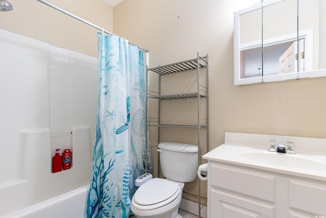 5801 Oyster Catcher Dr Unit 724, North Myrtle Beach, SC 29582 - bathroom with toilet, shower / bathtub combination with curtain, and vanity