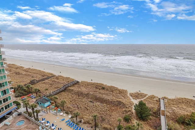 water view featuring a view of the beach