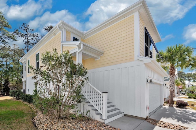 view of property exterior with driveway