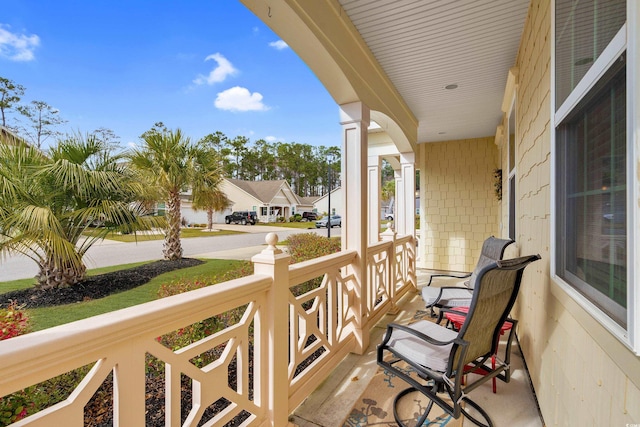 balcony with covered porch