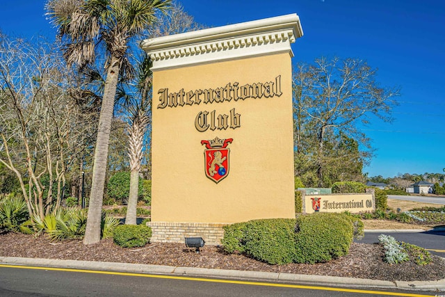 view of community sign
