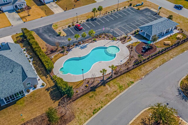 birds eye view of property