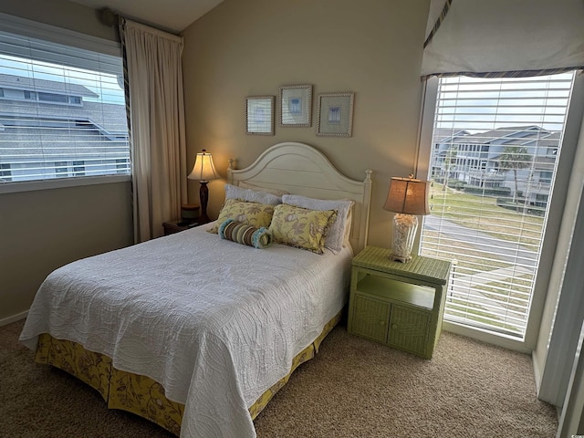 bedroom featuring carpet