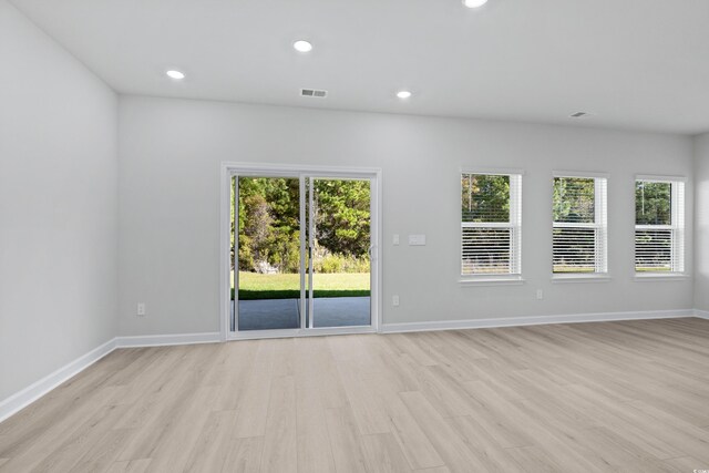 2104 Copper Creek Ct, Longs, SC 29568 - spare room with visible vents, recessed lighting, baseboards, and light wood-style floors