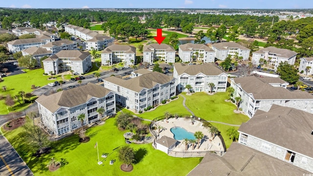 birds eye view of property featuring a residential view