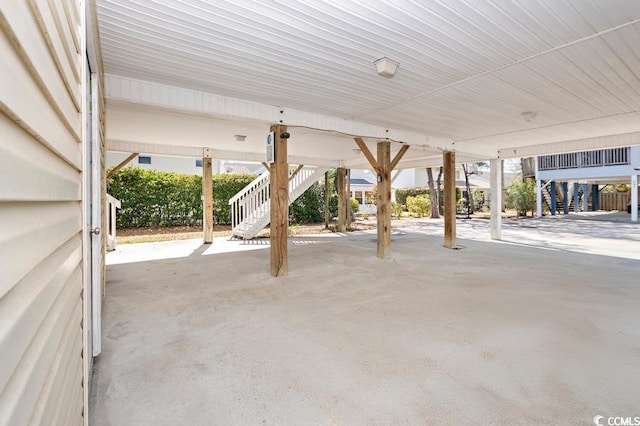 view of patio with stairs