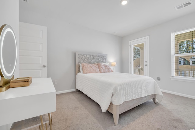 738 Harrison Mill St, Myrtle Beach, SC 29579 - bedroom featuring light carpet, baseboards, and access to outside