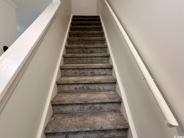 stairway with carpet