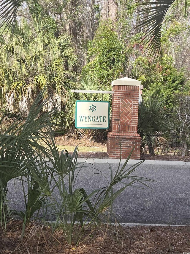 view of community sign