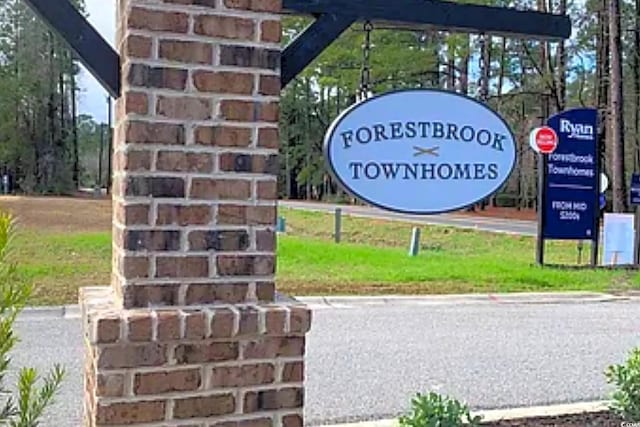 view of community sign