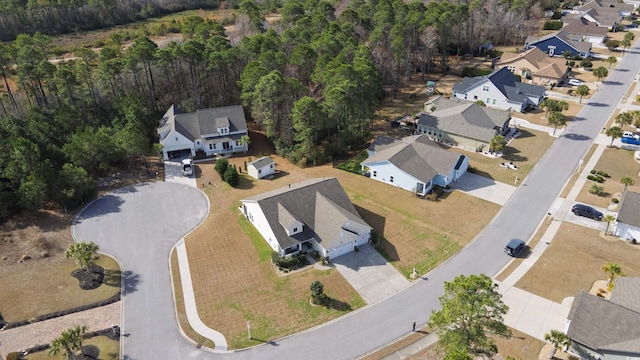 bird's eye view with a residential view