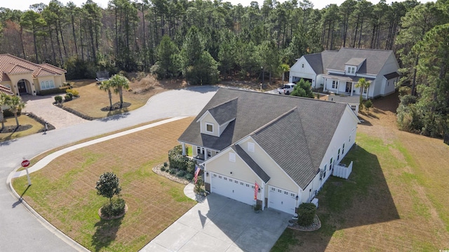 1201 Ficus Dr, Myrtle Beach, SC 29579 - aerial view of property and surrounding area featuring a heavily wooded area