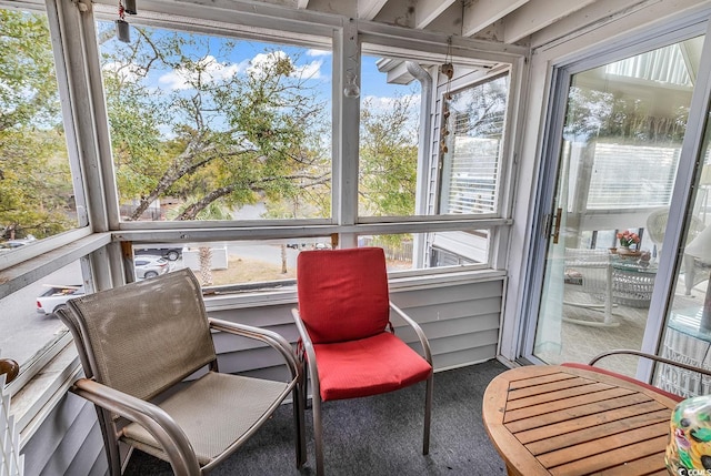 view of sunroom