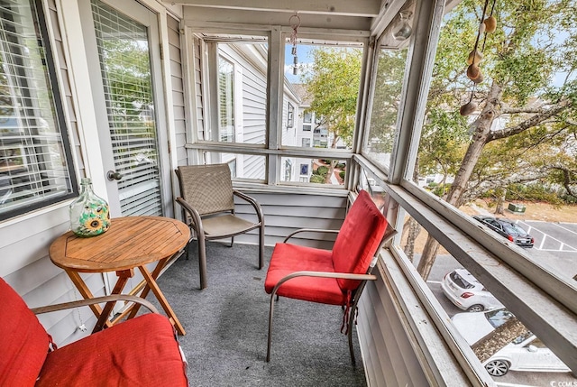 view of sunroom