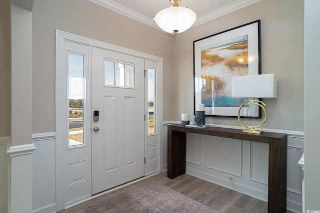4035 Bucolic Loop, Myrtle Beach, SC 29588 - entrance foyer with crown molding and wood finished floors