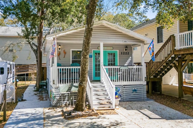 6001-1222 S Kings Hwy, Myrtle Beach, SC 29575 - view of front facade with stairs and a porch